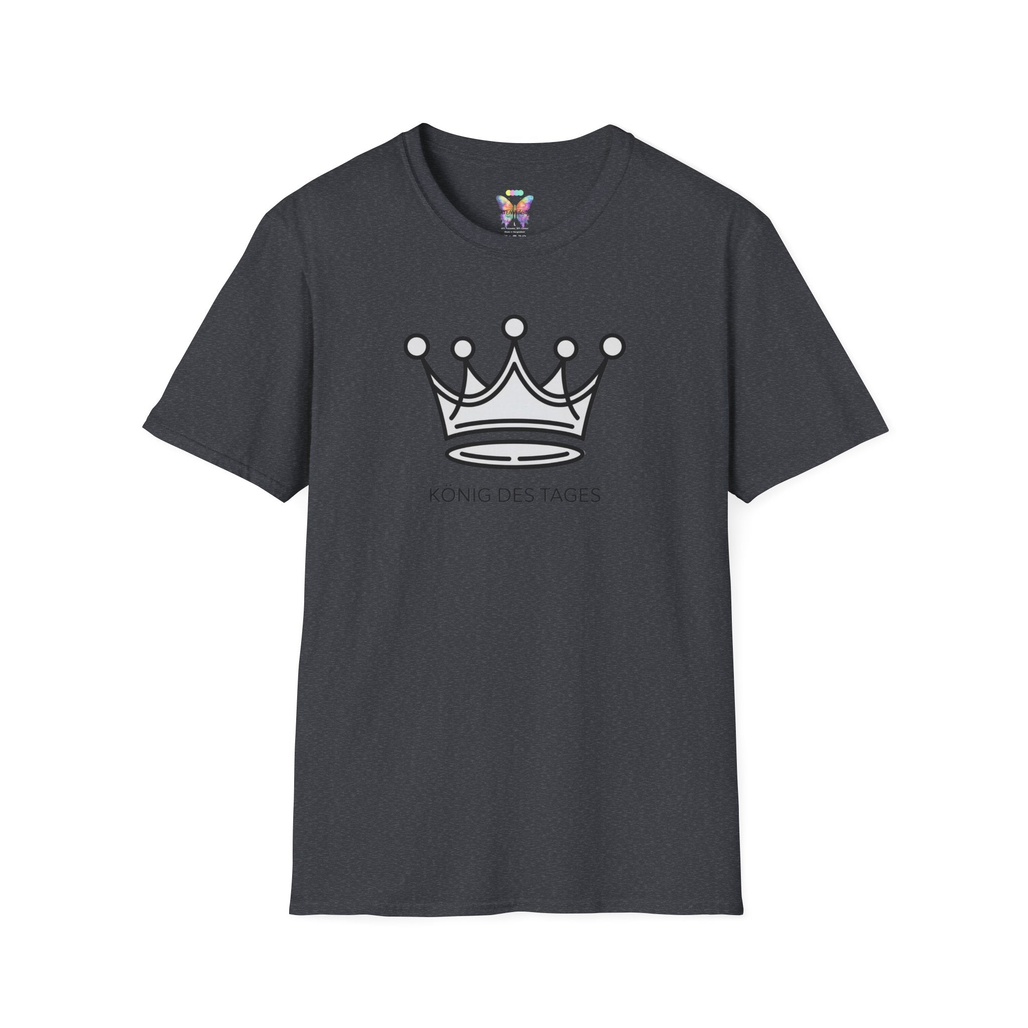 King of the Day T-Shirt — Minimal Crown Design ("König des Tages")