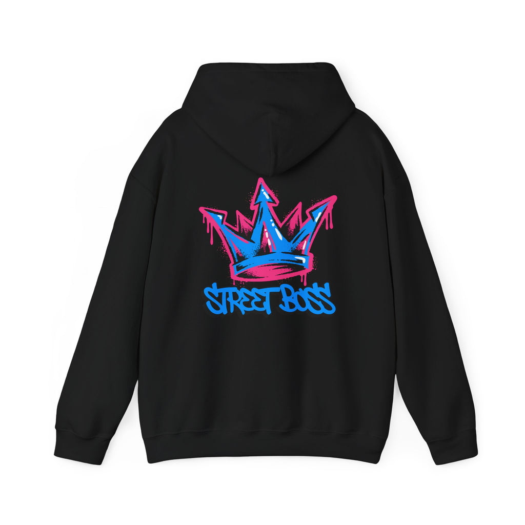 Street Boss Hoodie - Graffiti Crown Urban Streetwear Hoodie