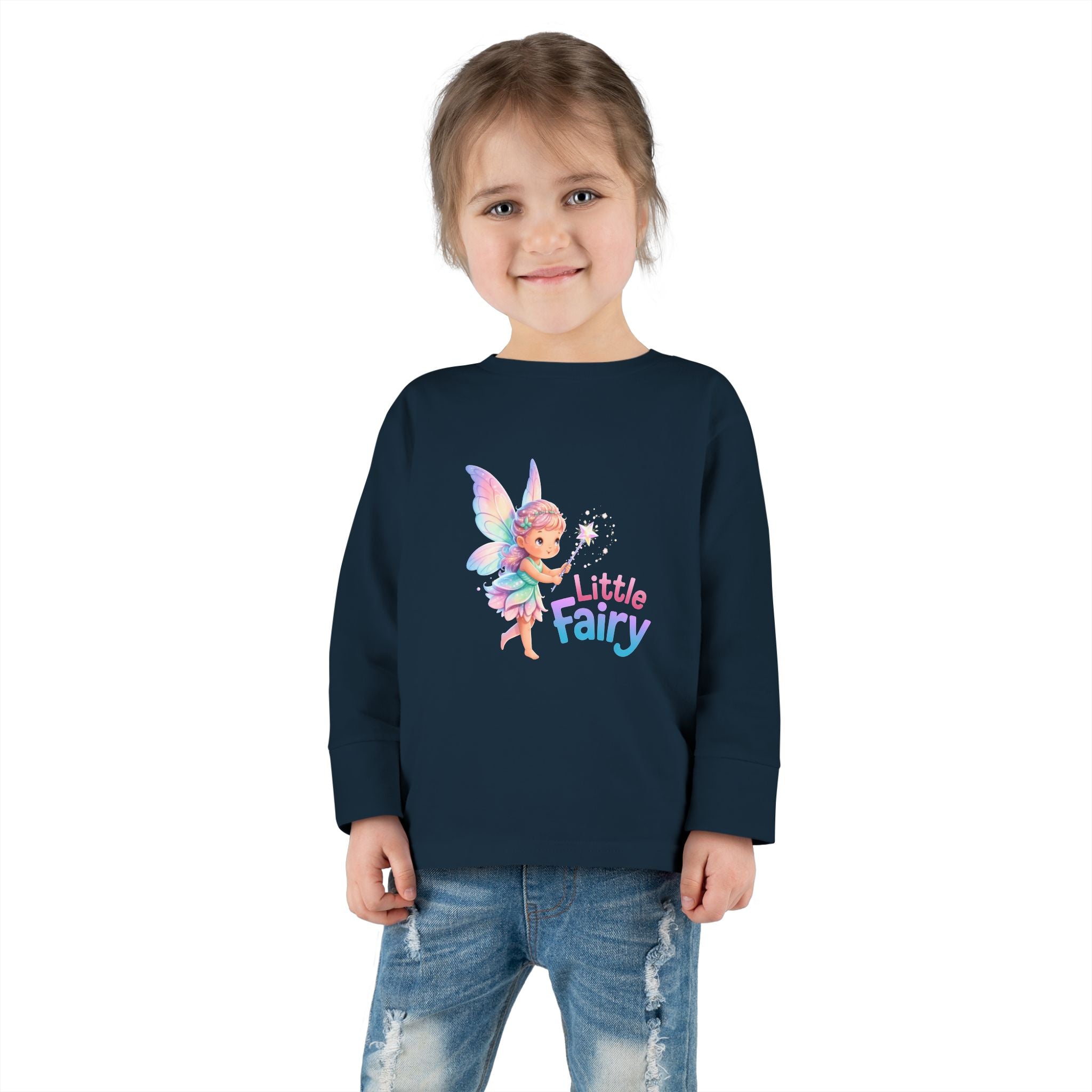 Little Fairy Toddler Long Sleeve Tee — Cute Pastel Fairy Shirt for Babies & Toddlers