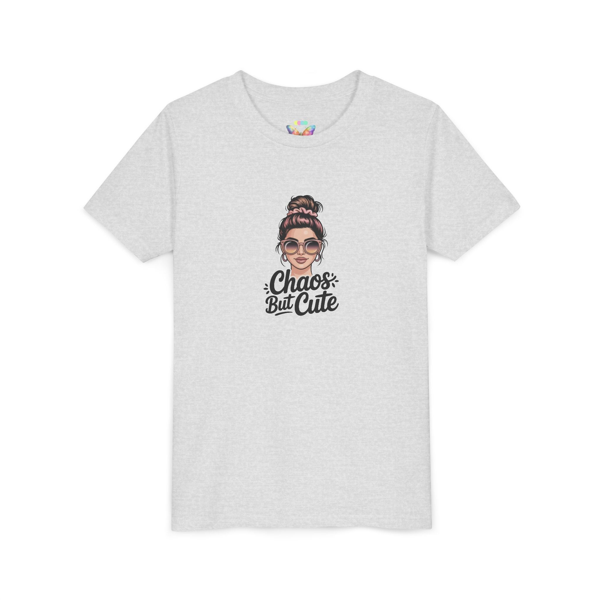 Youth Tee - "Chaos But Cute" Graphic Girl T-Shirt